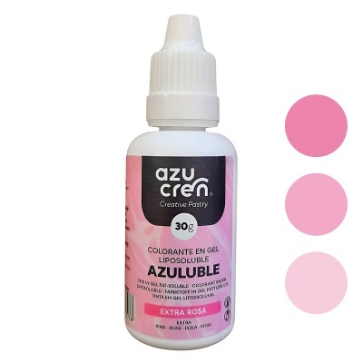 Frasco de corante em gel rosa lipossolúvel AZULUBLE Extra Rosa
