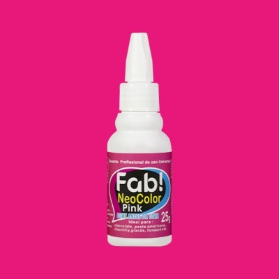 Frasco de corante alimentar rosa Fab! NeoColor com 25g