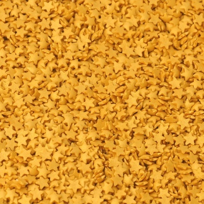 confeitos açucarados em forma de estrela amarelos