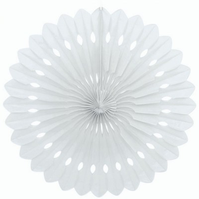 Decoração branca de papel em forma circular com padrão recortado