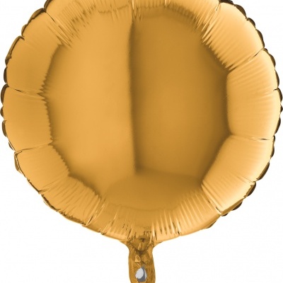Balão redondo metalizado dourado