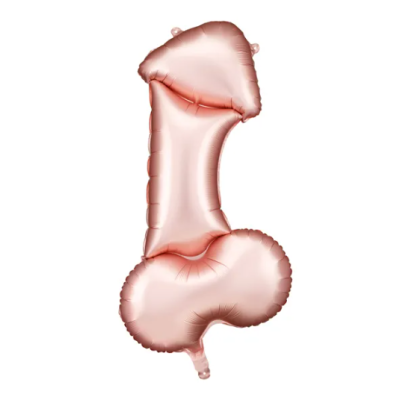 Balão em formato do número 1 cor rosa metálica