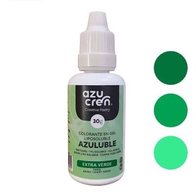 Frasco plástico branco com etiqueta verde e três círculos verdes à direita mostrando tonalidades