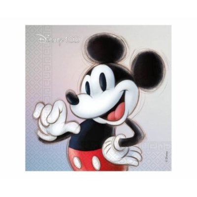 Ilustração de Mickey Mouse com texto Disney 100