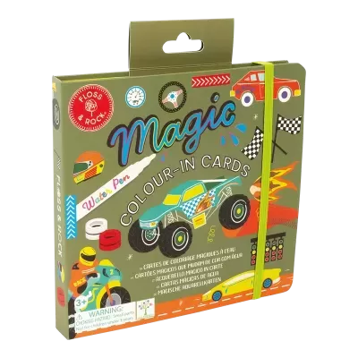 Caixa de cartas para colorir com tema de carros de corrida