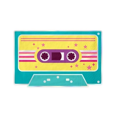 Guardanapo colorido com design de cassete retro