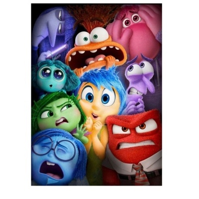 Personagens animados coloridos representando diferentes emoções