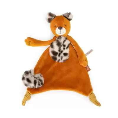 Pelúcia de urso cor de laranja com detalhes em pelo falso