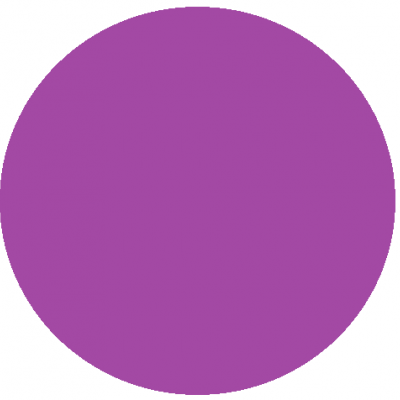 Círculo roxo sólido sobre fundo branco