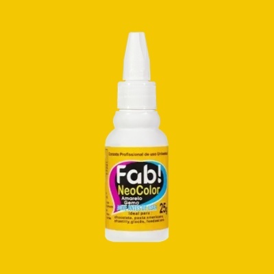 Frasco de corante alimentar em gel amarelo Fab! NeoColor 25g