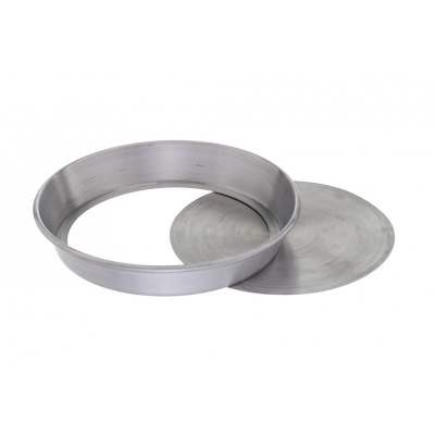 Forma de alumínio redonda com base destacável