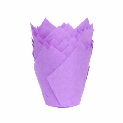 Forma de papel lilás para cupcakes ou muffins com design em camadas