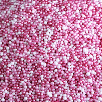 Pérolas pequenas cor-de-rosa e brancas