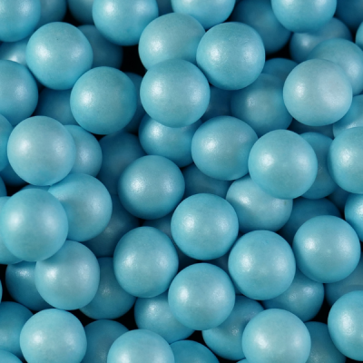 Bolas pequenas azuis com textura lisa e brilho