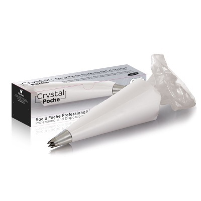 saco de pasteleiro descartável branco com bico metálico e embalagem