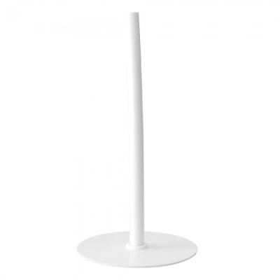 Suporte de base circular branco com haste vertical