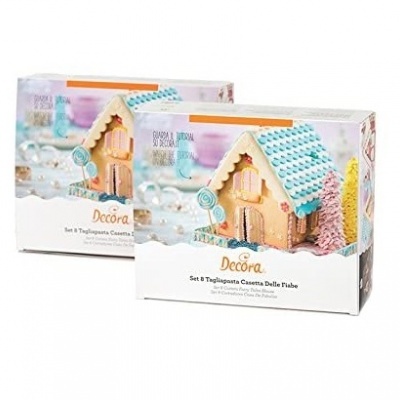 Conjunto para casinha de biscoito Decora em embalagens