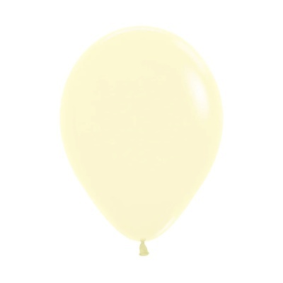 Balão amarelo claro de latex com nós