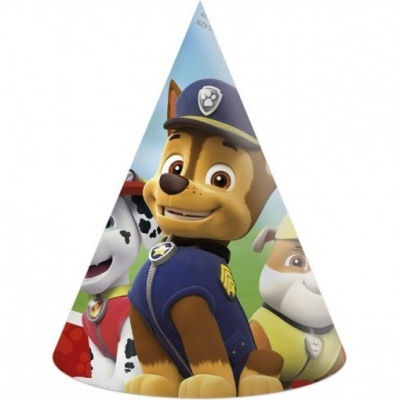 Chapéu de festa com personagens da Patrulha Pata