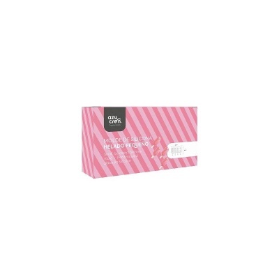 Embalagem rosa com riscas do molde de silicone para gelados pequenos azu cren