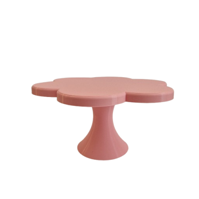 Mesa de centro cor-de-rosa em formato de nuvem