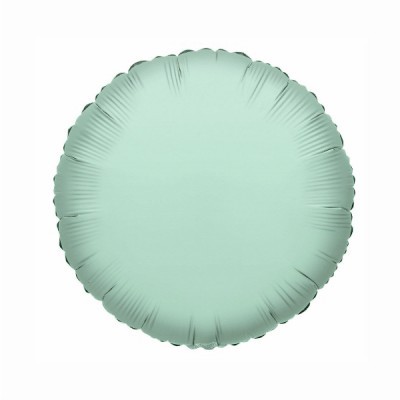 Balão redondo azul claro metalizado