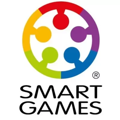 Logótipo SMART GAMES colorido com texto e símbolo ®