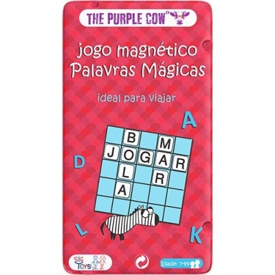 Caixa de jogo magnético Palavras Mágicas com tabuleiro e letras magnéticas