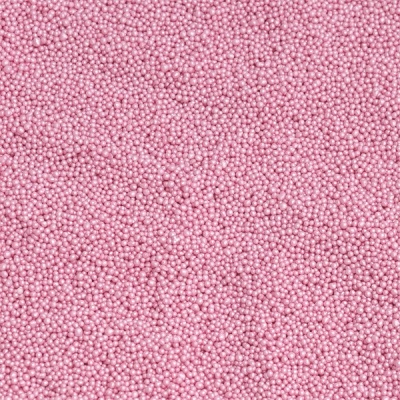 Pequenas esferas rosa brilhantes em close-up