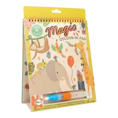 Bloco para colorir Magic Colour-In Pad com animais e marcador