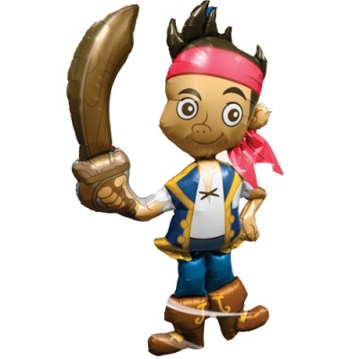 Balão de figura de pirata colorido com espada