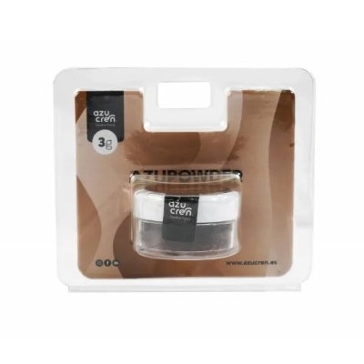 Produto cosmético Azu Cren em embalagem transparente com frasco pequeno