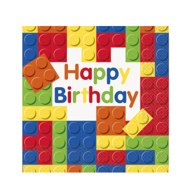 Painel decorativo com blocos de construção coloridos e texto 