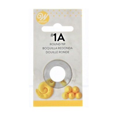 Bico de confeitar redondo Wilton nº 1A em embalagem branca e amarela