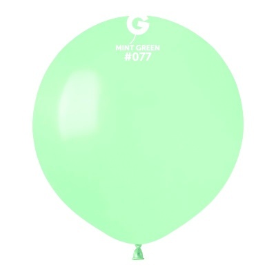 Balão verde menta com texto impresso MINT GREEN #077