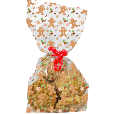 Pacote decorativo com biscoitos caseiros