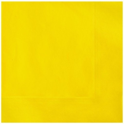 Guardanapo quadrado amarelo com textura e borda decorativa