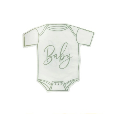 Body de bebé branco com palavra Baby verde
