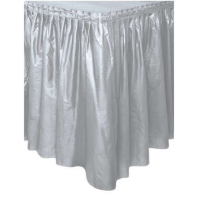 saia branca franzida de tecido brilhoso