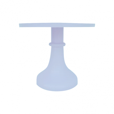 suporte para bolo de vidro branco leitoso com base larga