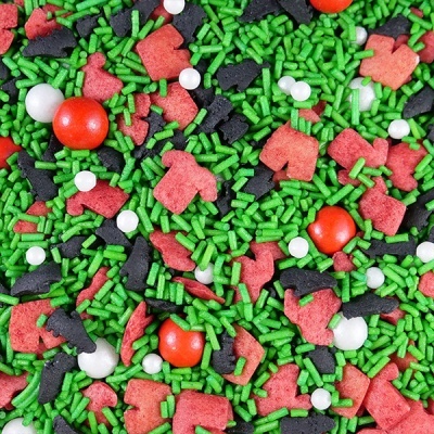 Confetes de açúcar coloridos para decoração de bolos