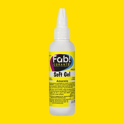 Frasco de corante em gel amarelo Soft Gel Fab!