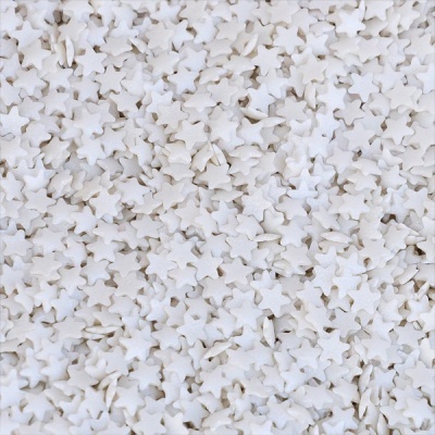 Confeitos de estrelas brancas para decoração de bolos