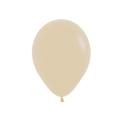 Balão bege em borracha com nó na parte inferior