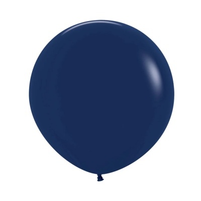 Balão azul escuro de látex com fundo branco