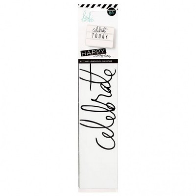 Adesivo decorativo com texto celebrate em embalagem branca