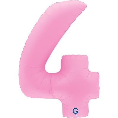 Balão rosa em forma do número 4 insuflável