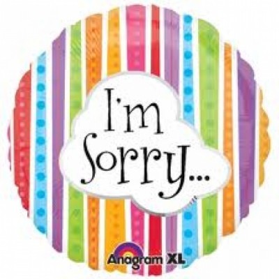 Balão redondo colorido com texto 