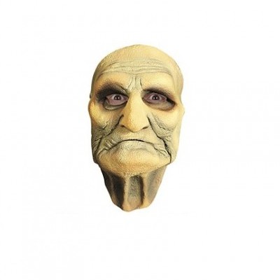 Máscara facial envelhecida de borracha ou látex com olhos visíveis