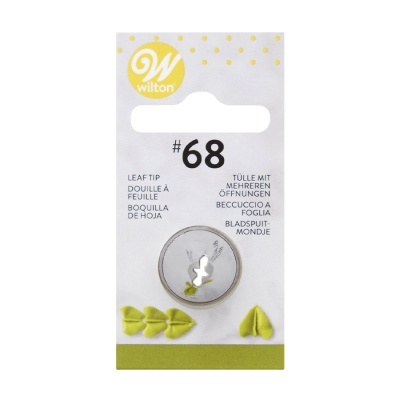Bico metalizado Wilton nº 68 para decorar bolos com forma de folha